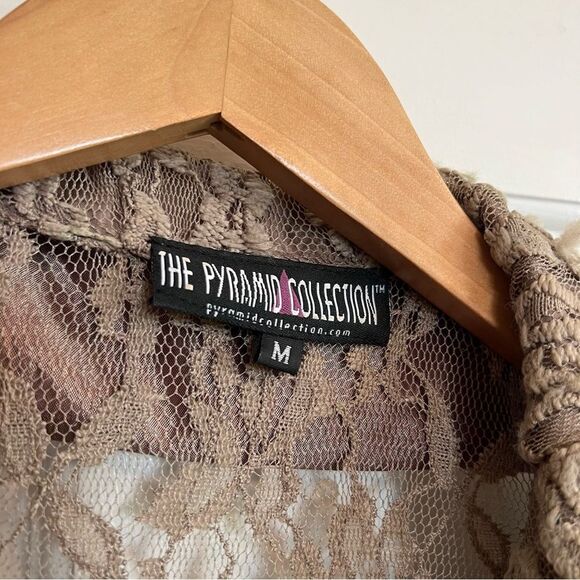 The Pyramid Collection Taupe Lace Jacket - Picture 7 of 10